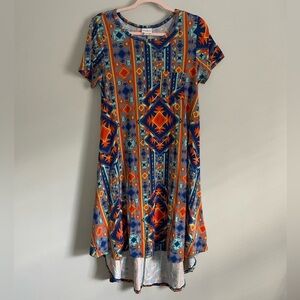 Colorful Geometric Lularoe Carly Dress